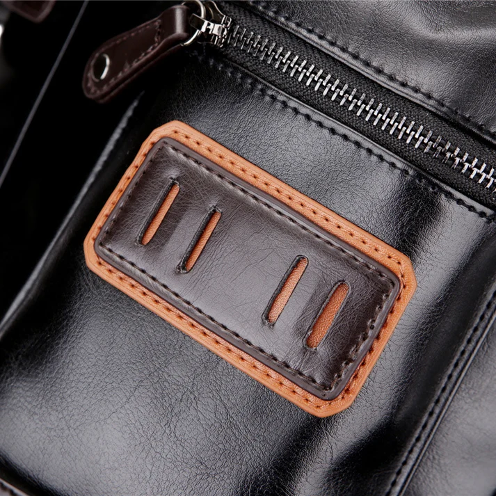 Premium Vintage Leather Dual Strap Flap Over Backpack - Image 5