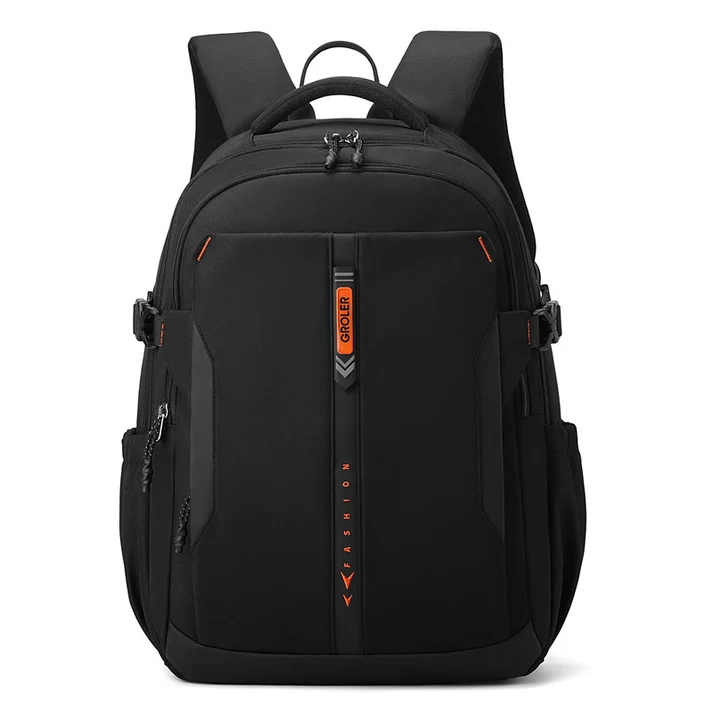 GROLER Fashion Multi-Chamber Premium Backpack (Black)