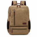 Casual Vintage Rugged Canvas Fabric Backpack (Khaki)