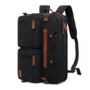 BAOSHA Convertible Durable Canvas Briefcase Backpack (Black)