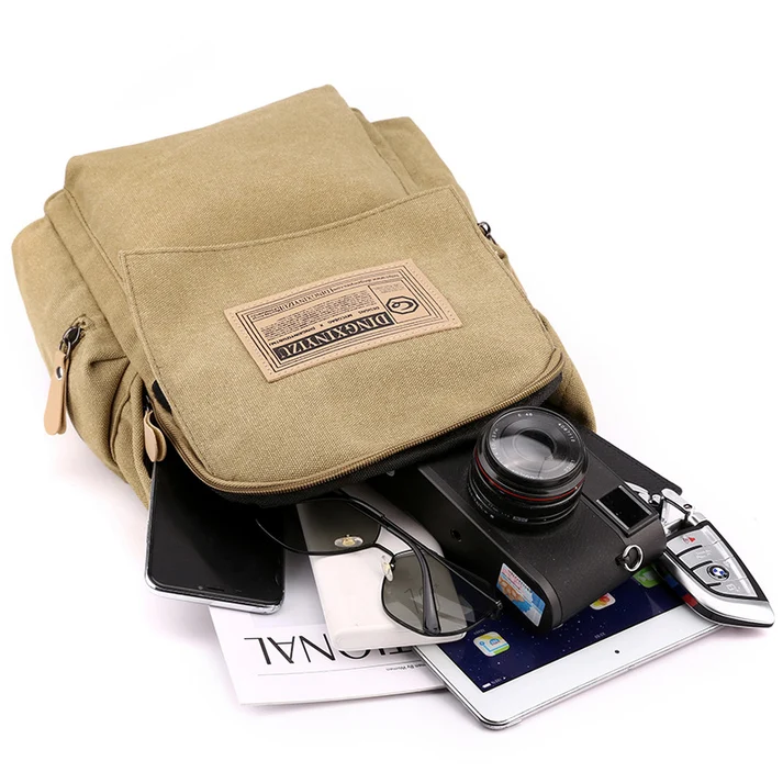 DINGXINYIZU 2-in-1 Functional Crossbody Mini Backpack (Brown) - Image 5