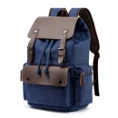 Vintage Rucksack Canvas Fabric Backpack (Blue)