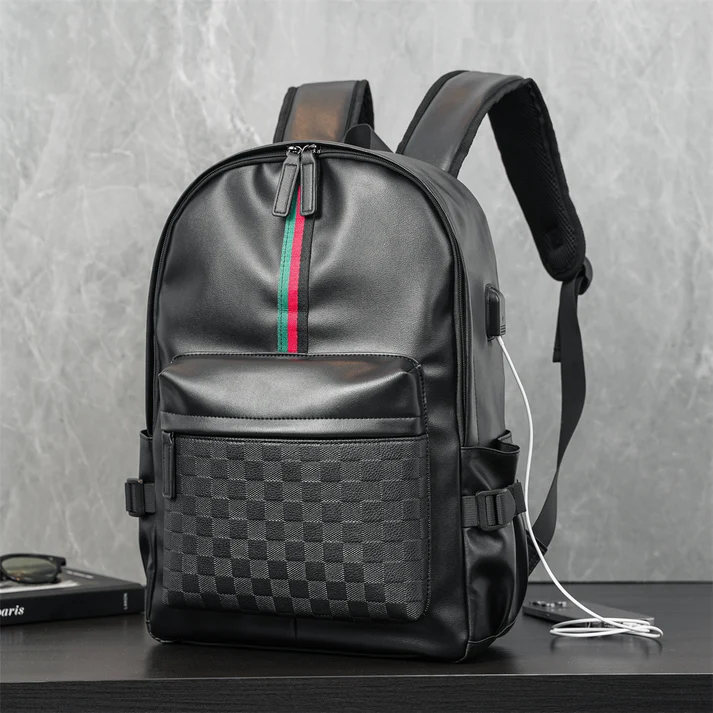 Premium Urban Leather Luxury Style Backpack - Image 3