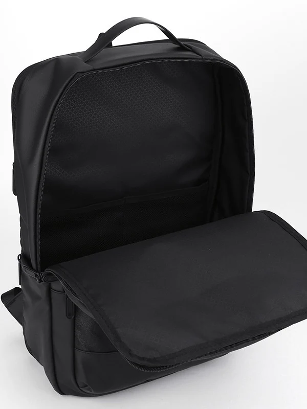 Black Pearl Textured Geometric Premium Backpack - Image 9
