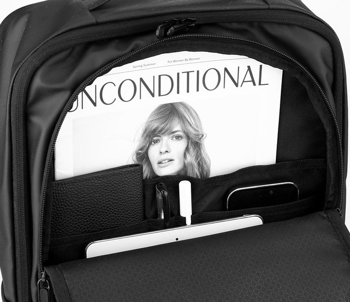 Black Pearl Textured Geometric Premium Backpack - Image 7