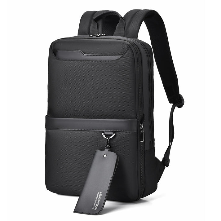 Premium Urban Slim Sleek Minimalist Backpack (Black)