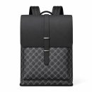 Coteetci Elegant PU Leather Flap Top Backpack (Black Pattern)