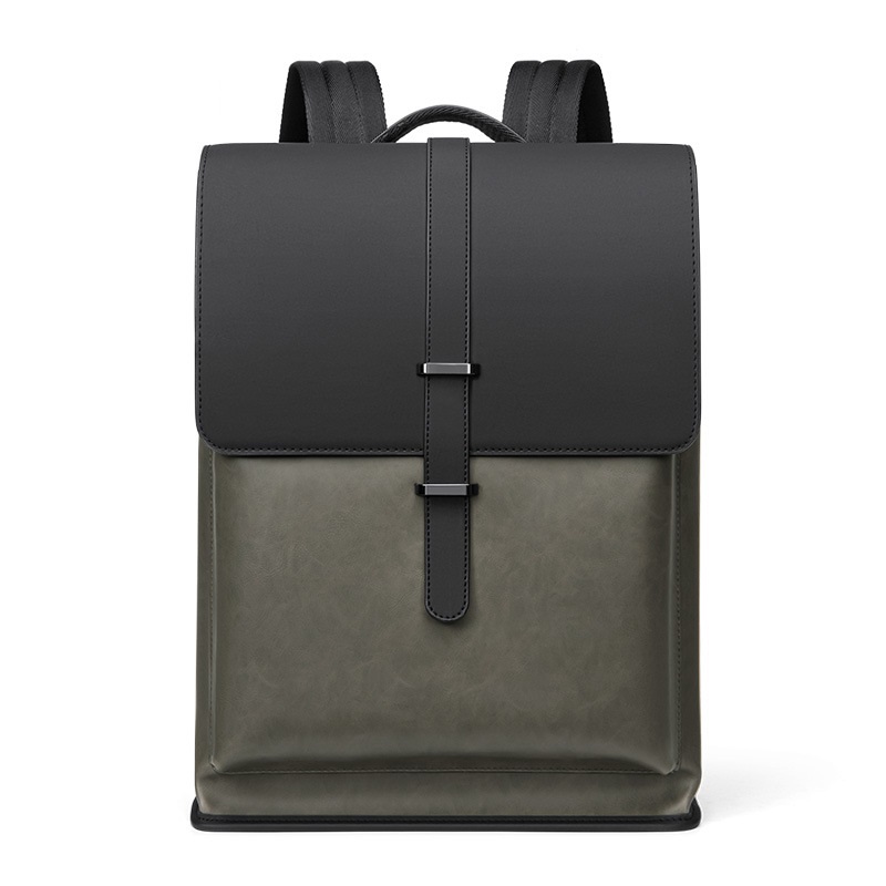 Coteetci Elegant PU Leather Flap Top Backpack (Green)