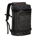 KAUKKO Canvas Travel Backpack Multi-Functional Bag (Black)