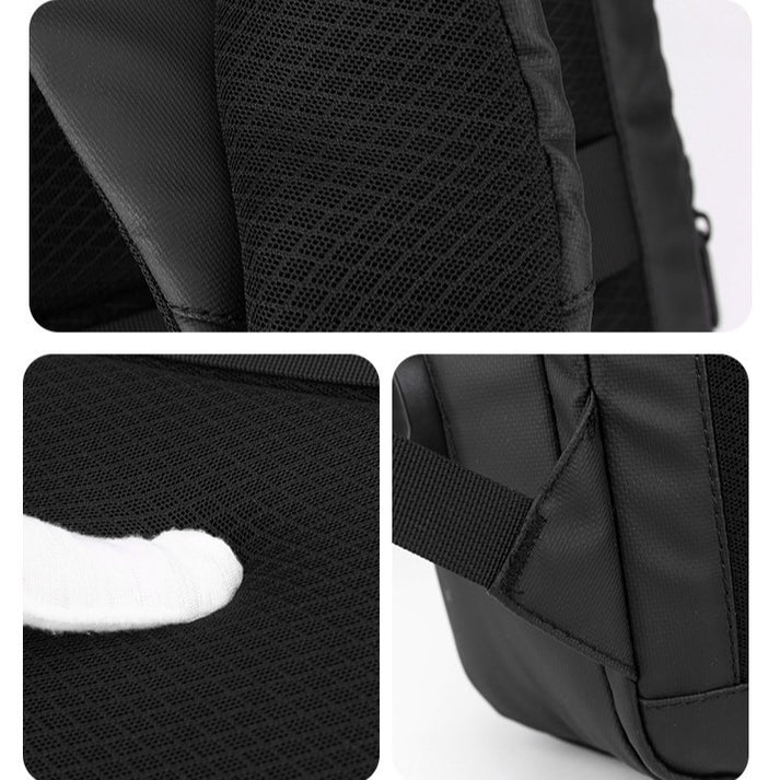 Black Pearl Textured Geometric Premium Backpack - Image 11
