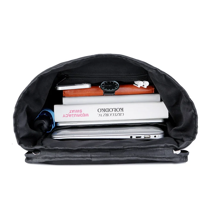Premium Vintage Leather Dual Strap Flap Over Backpack - Image 9