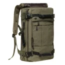 KAUKKO Canvas Travel Backpack Multi-Functional Bag (Green)
