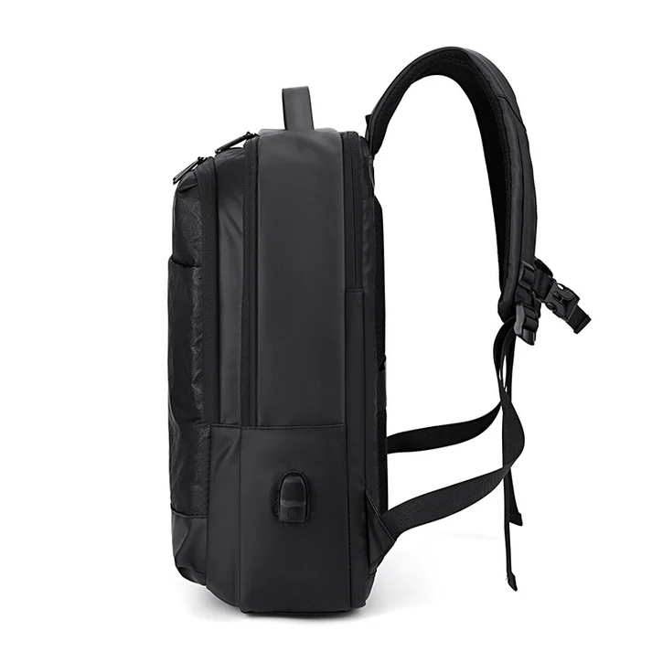 Black Pearl Textured Geometric Premium Backpack - Image 10